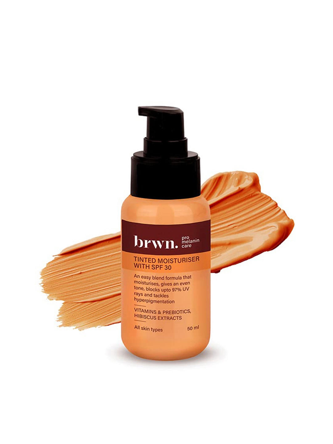 

brwn. pro melanin care Tinted Moisturiser SPF30 with Vitamins & Prebiotics 50ml - Honey, Bronze