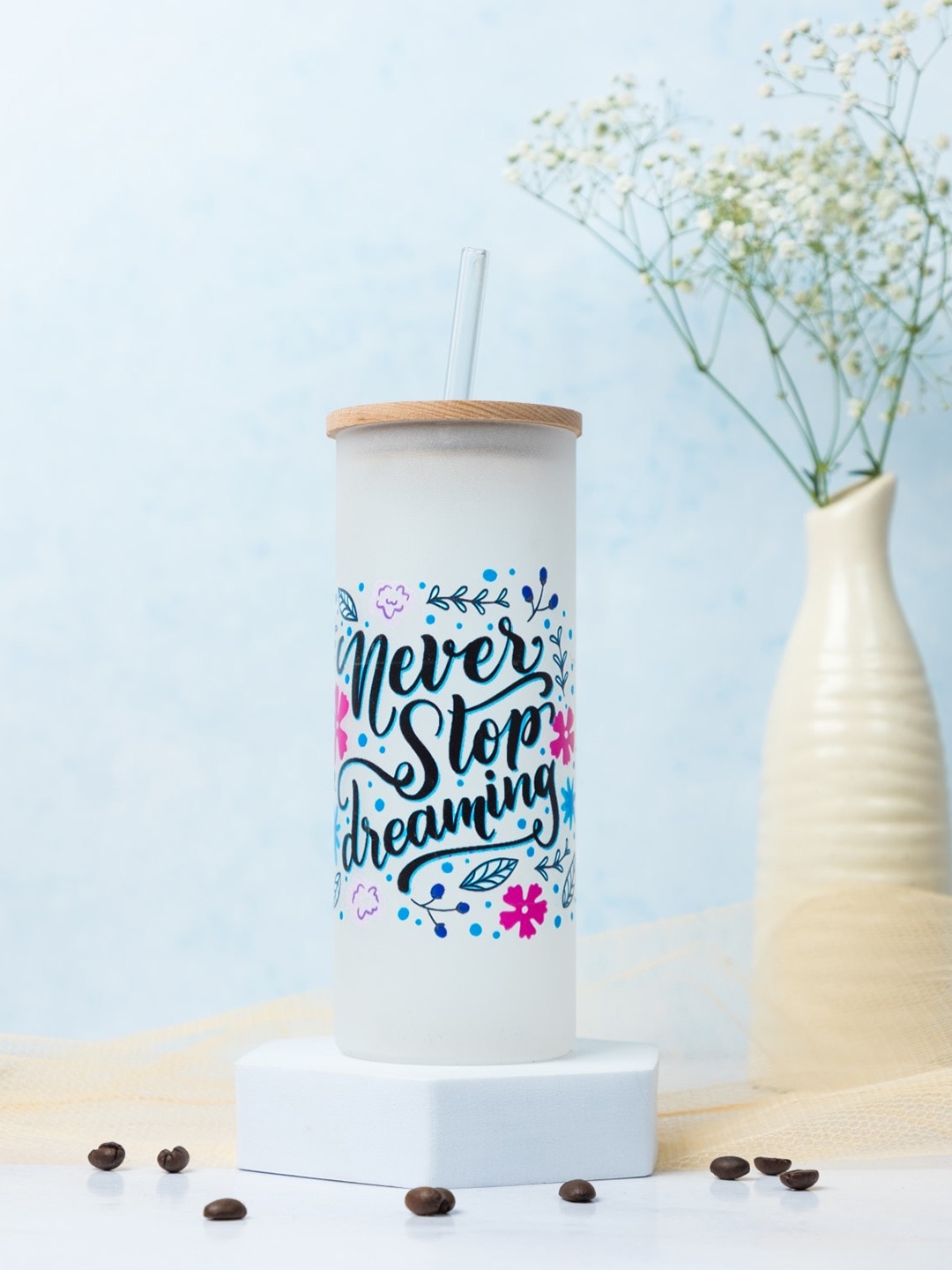 

1219 Avenue Transparent Printed Tall Frosted Tumbler with Straw & Lid