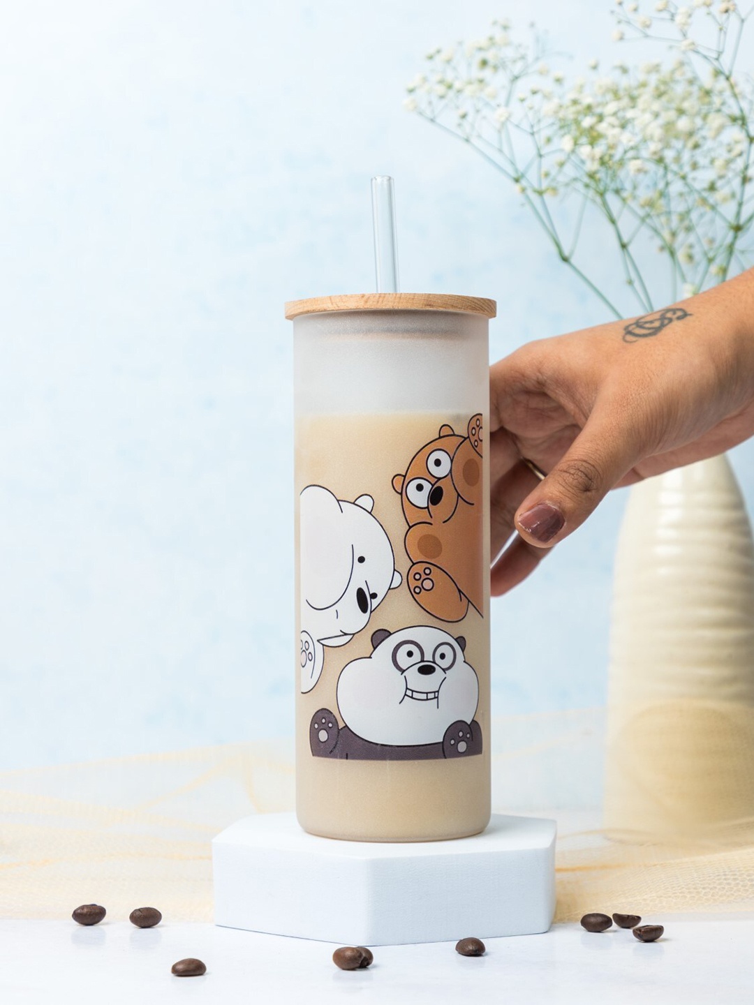 

1219 Avenue Transparent Printed Tall Frosted Tumbler with Lid & Straw