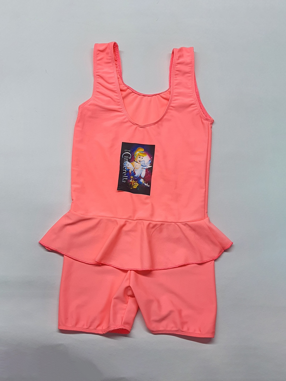 

Apraa & Parma Girls Printed Swimming Dress With Attached Shorts, Pink