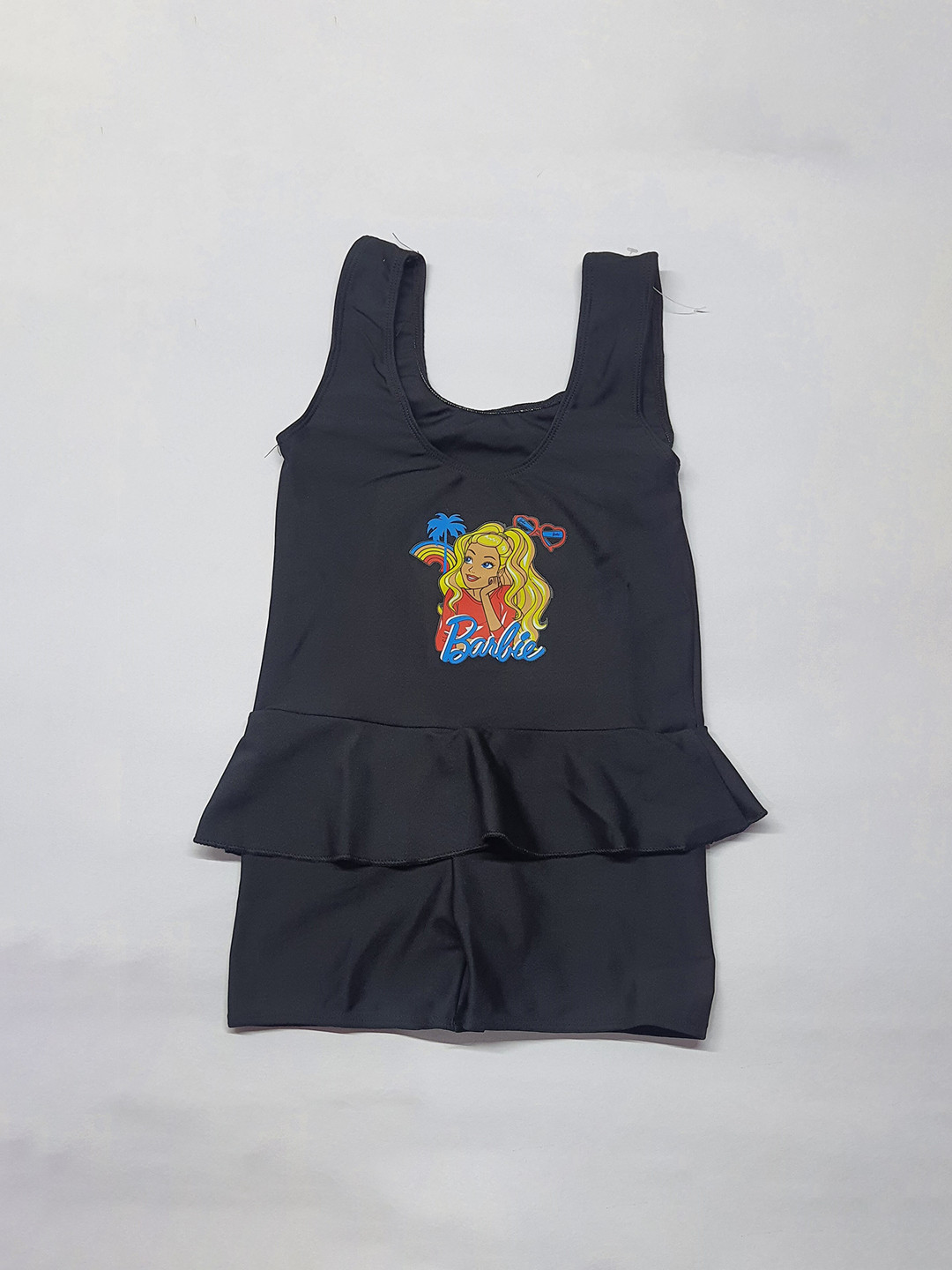 

Apraa & Parma Girls Printed Swimming Dress With Attached Shorts, Black