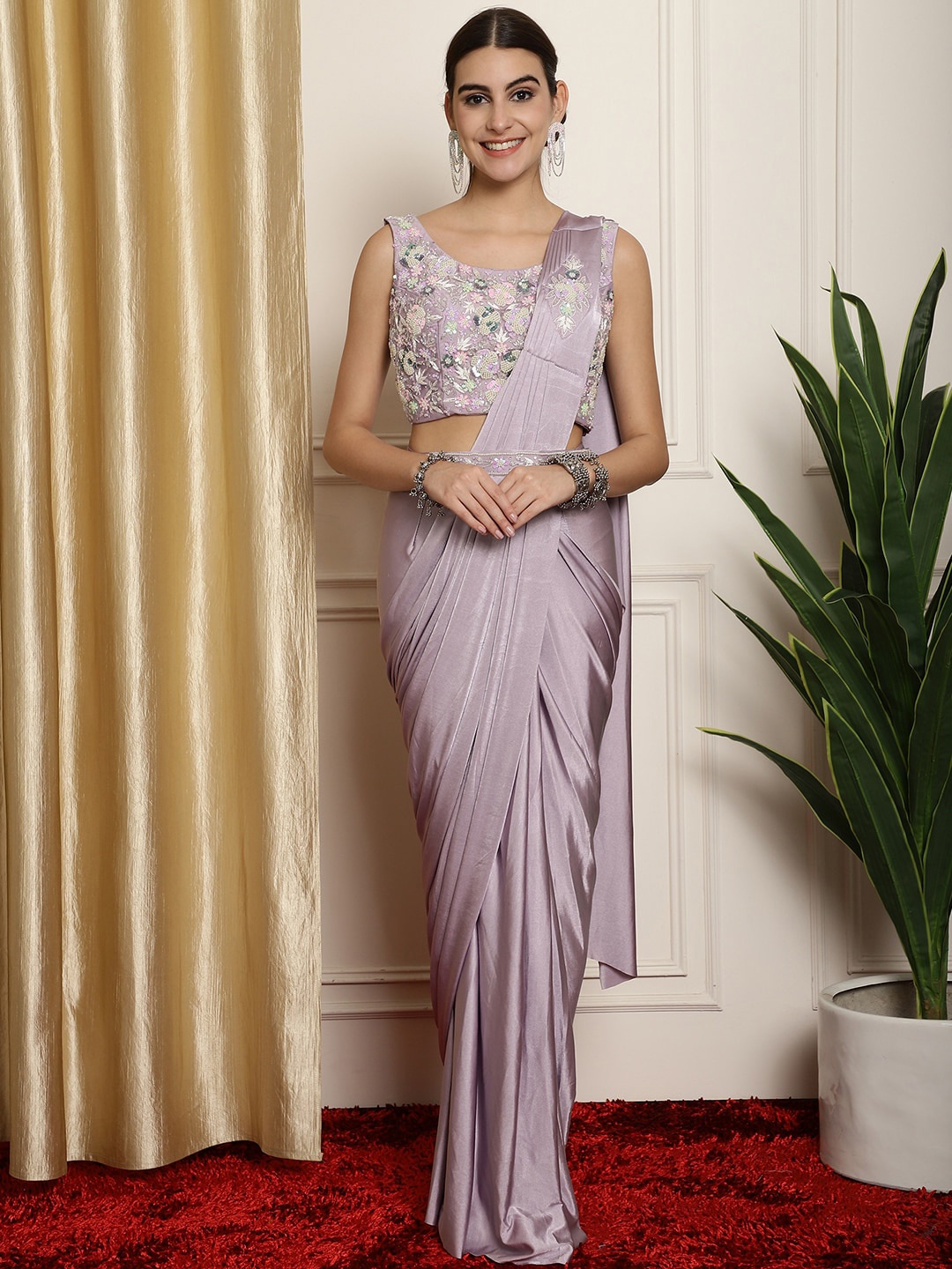 

Mitera Ready to Wear Saree, Mauve