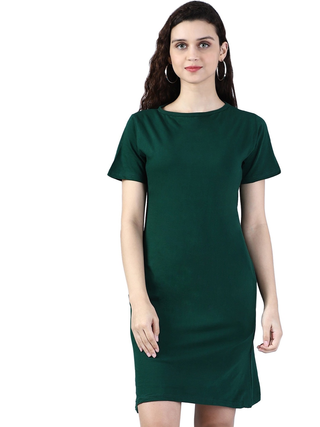 

Next One Knitted Pure Cotton T-shirt Dress, Green