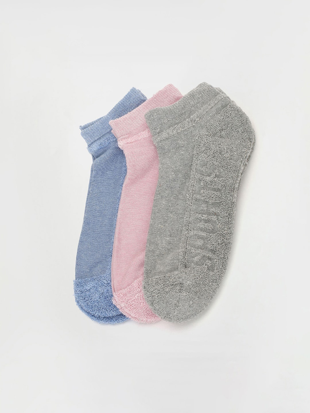 

max Girls Pack Of 3 Patterned Cotton Ankle-Length Socks, Lavender