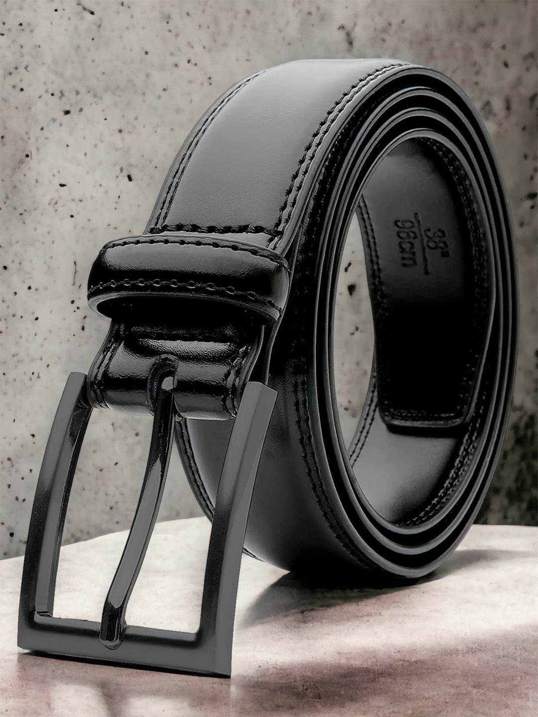 

Roadster Men Leather Belt, Black