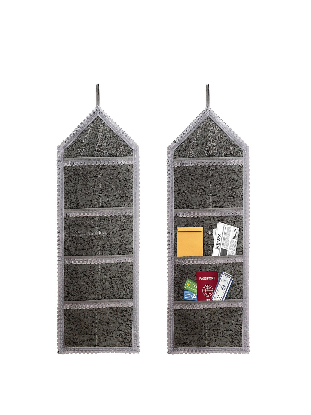 

Kuber Industries Grey 2 Pieces Hanging Organisers