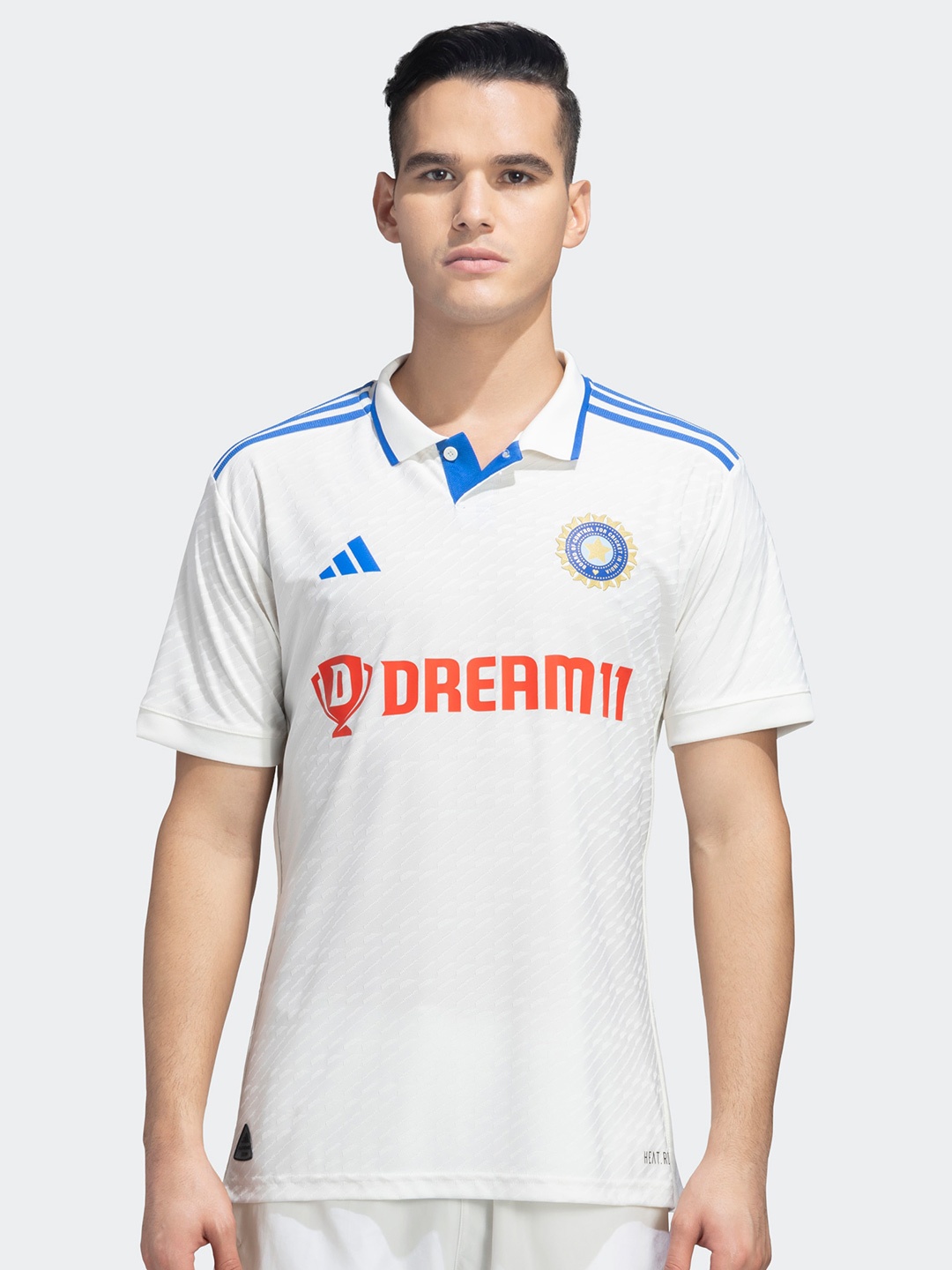 ADIDAS India Cricket Test Match T-Shirt, White