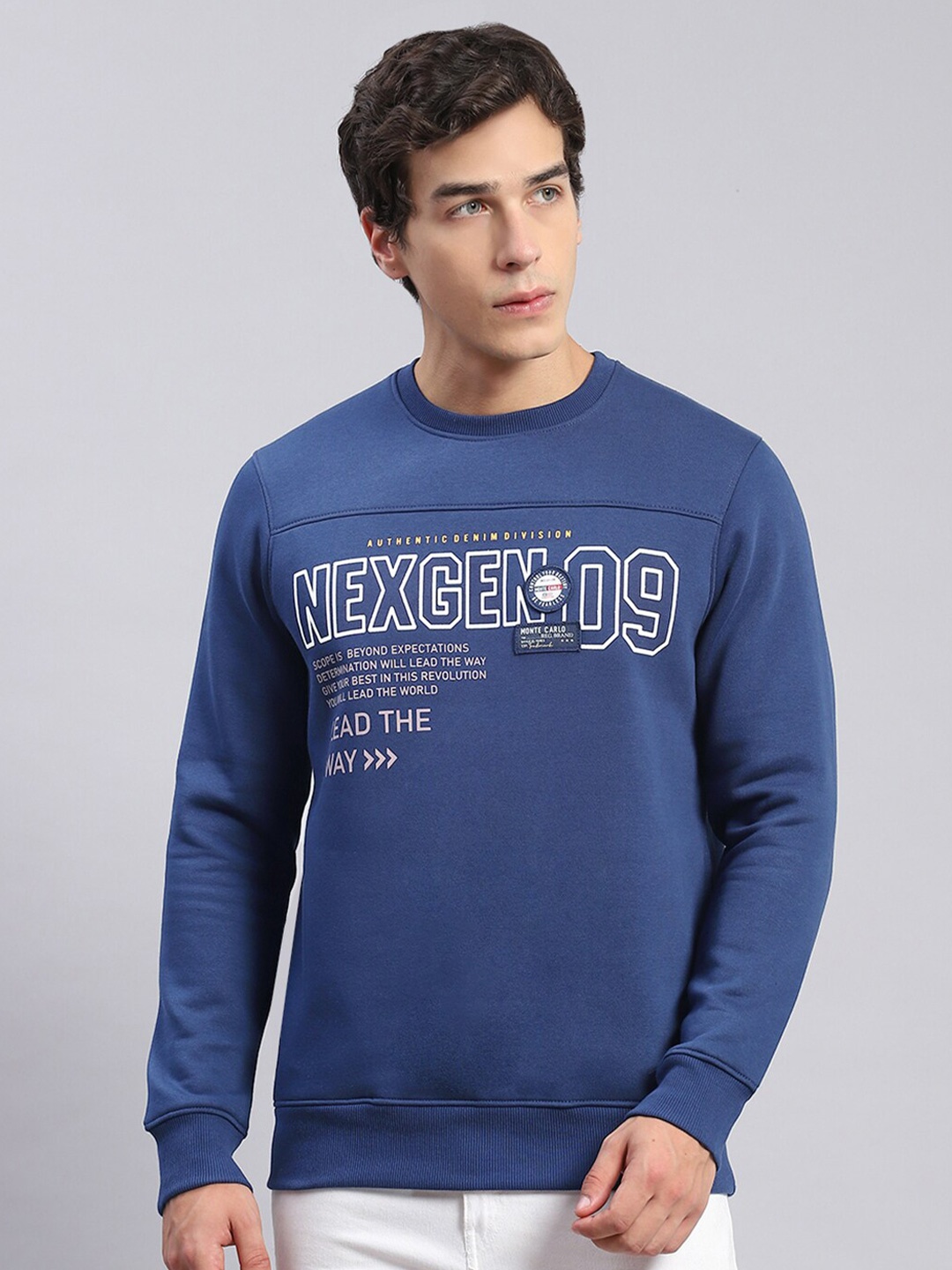 

Monte Carlo Typography Printed Sweatshirt, Blue