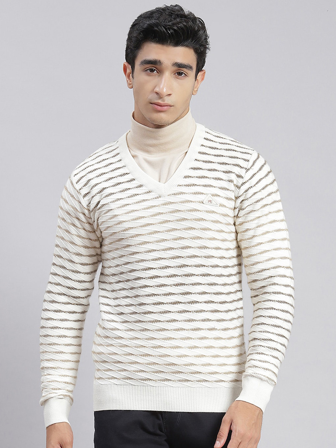 

Monte Carlo Cable Knit Woollen Pullover, White