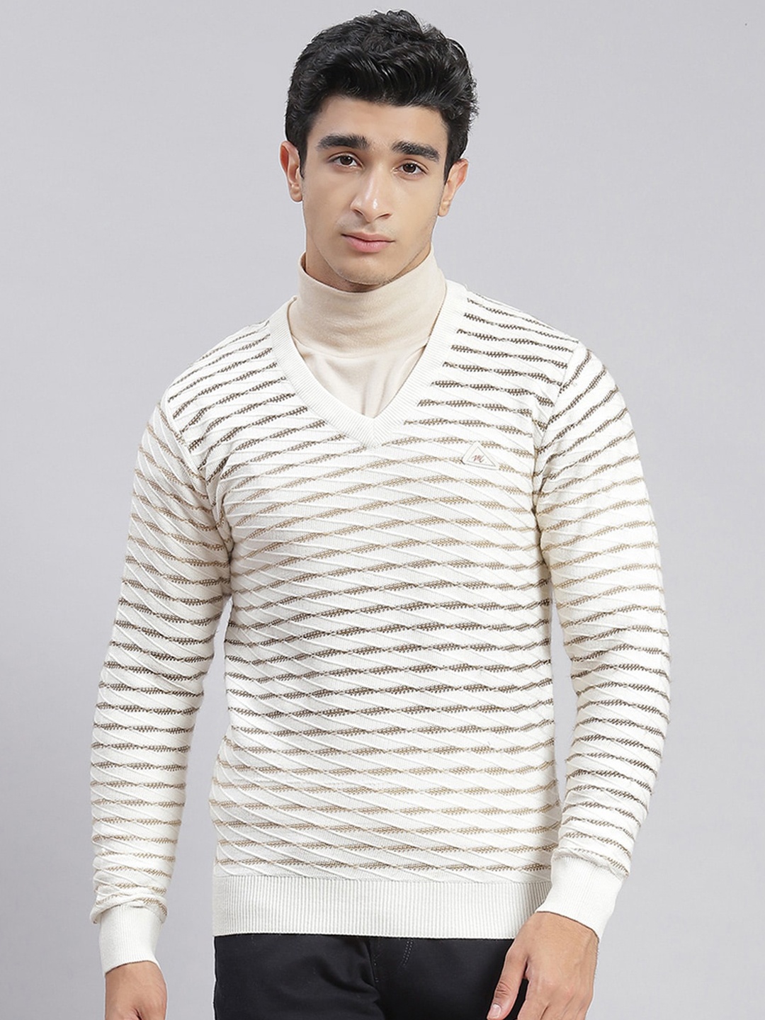 

Monte Carlo Cable Knit Woollen Pullover, White