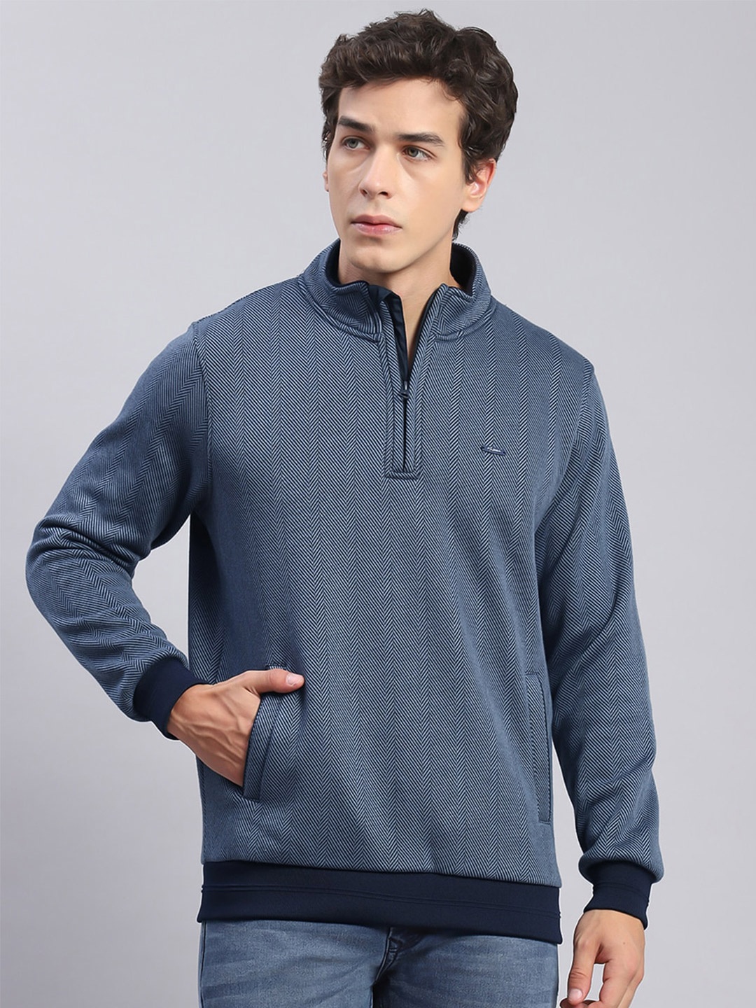 

Monte Carlo Mock Collar Sweatshirt, Blue