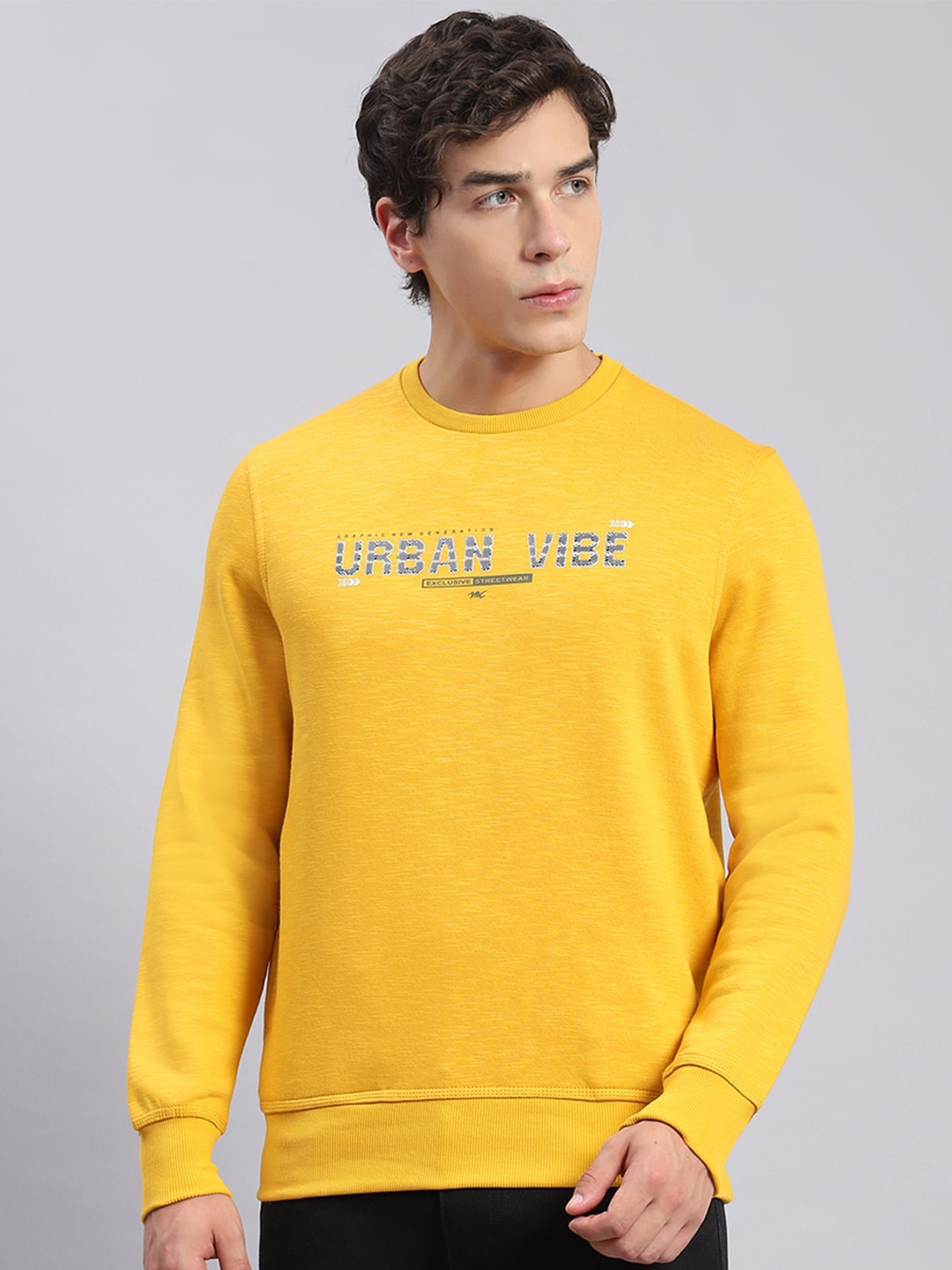 

Monte Carlo Typography Printed Cotton Sweatshirt, Yellow