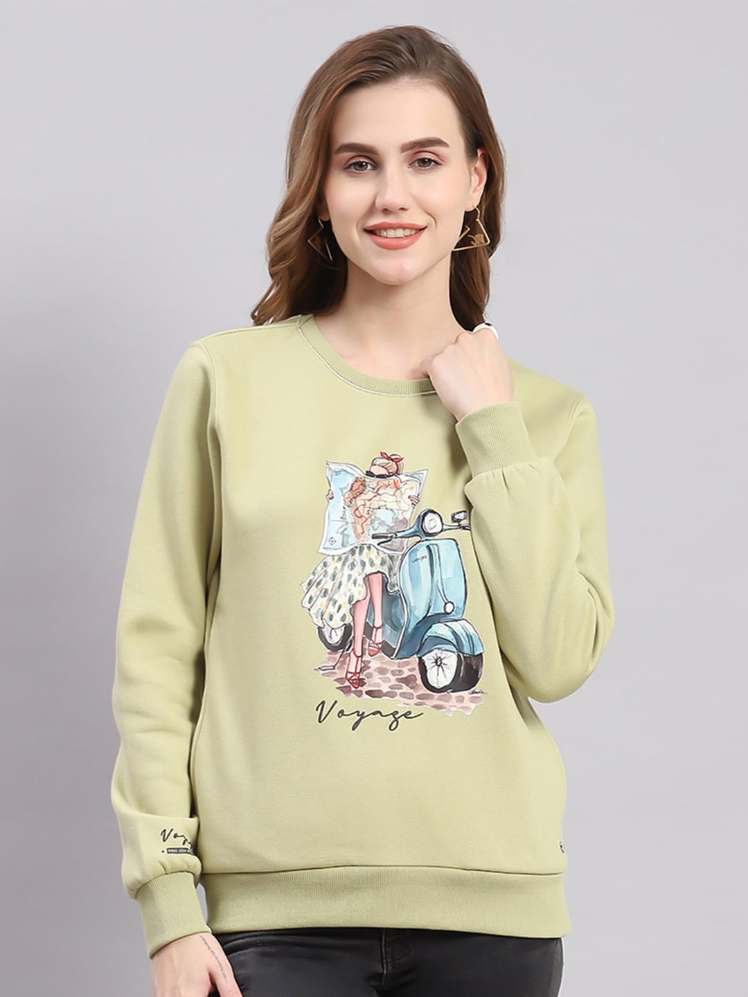 

Monte Carlo Graphic Printed Pullover Sweatshirt, Green