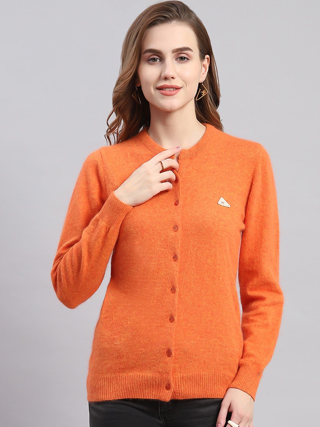 

Monte Carlo Woollen Cardigan Sweater, Orange