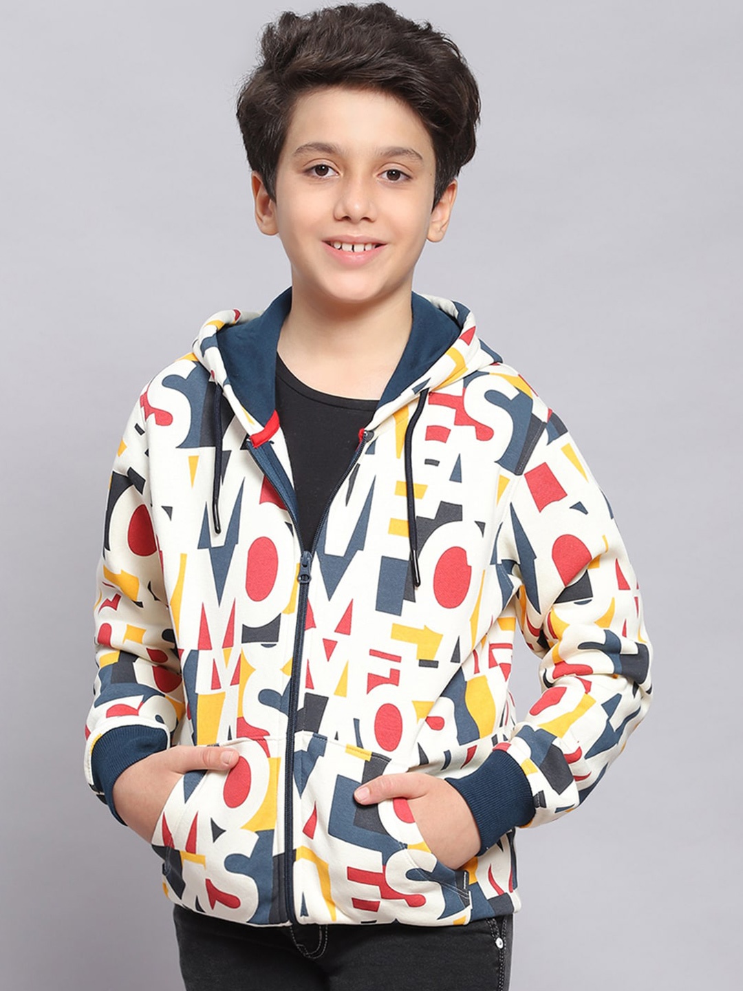 

Monte Carlo Boys Printed Hooded Sweatshirt, White