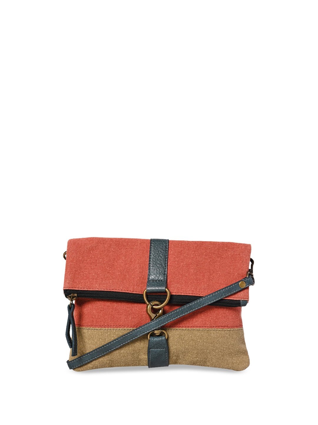 

Mona B Colourblocked Sling Bag, Orange