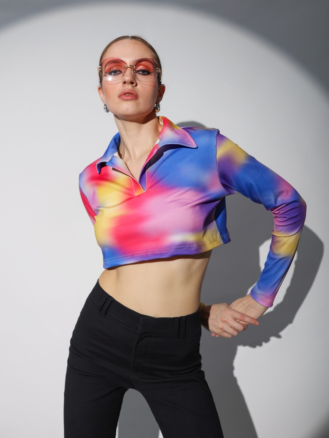 

Stylecast X Hersheinbox Tie and Dye Crop Top, Multi