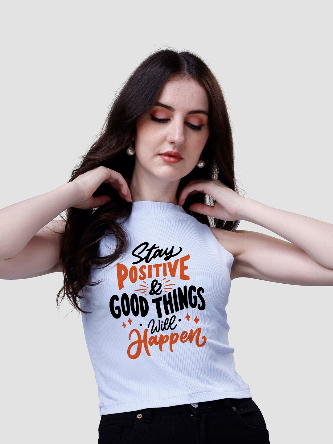 

VENISA Typography Printed T-shirt, Blue