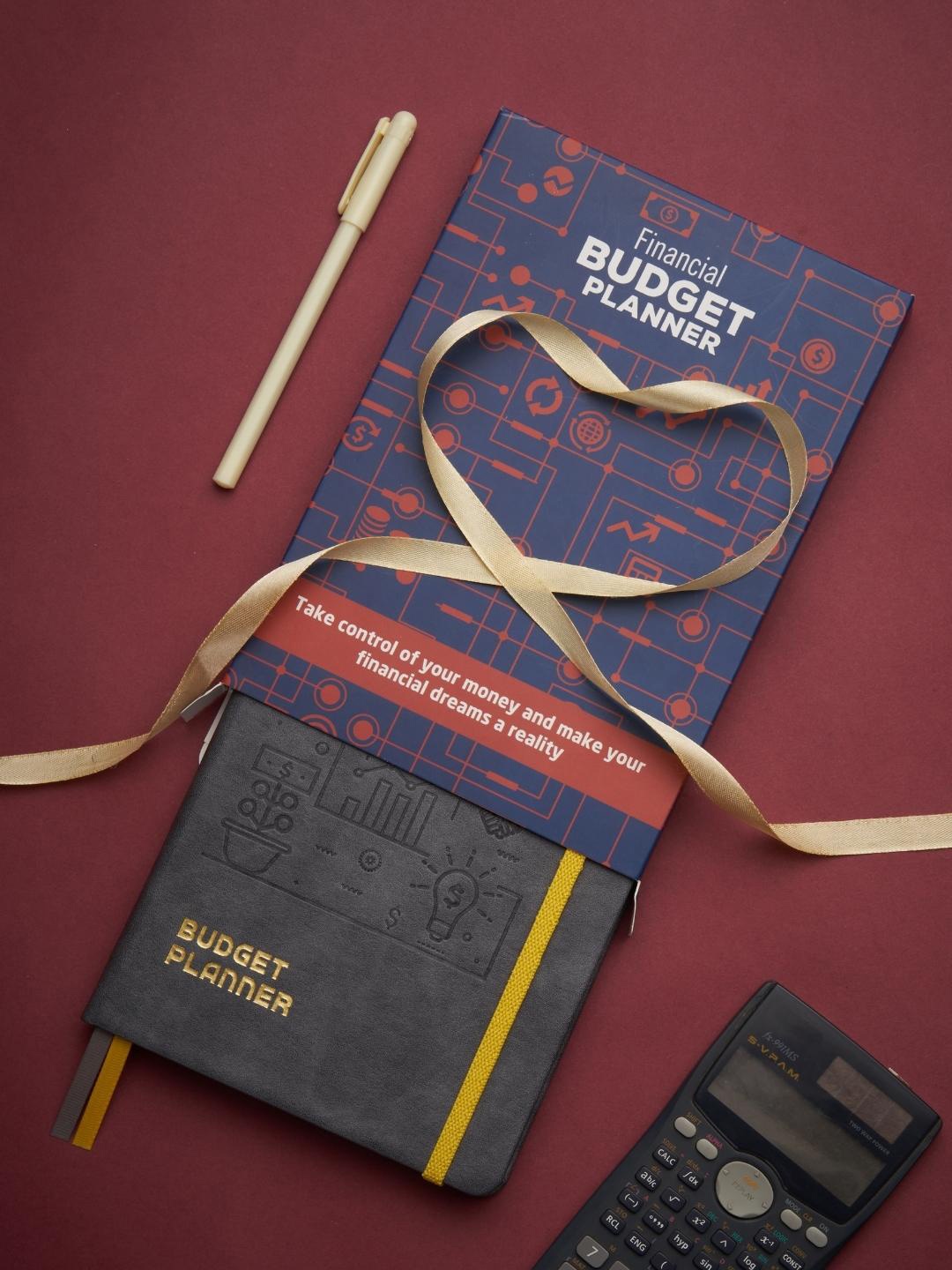

Doodle Grey A5 Undated Hard Bound Leather Wealth Wizard Financial Budget Planner