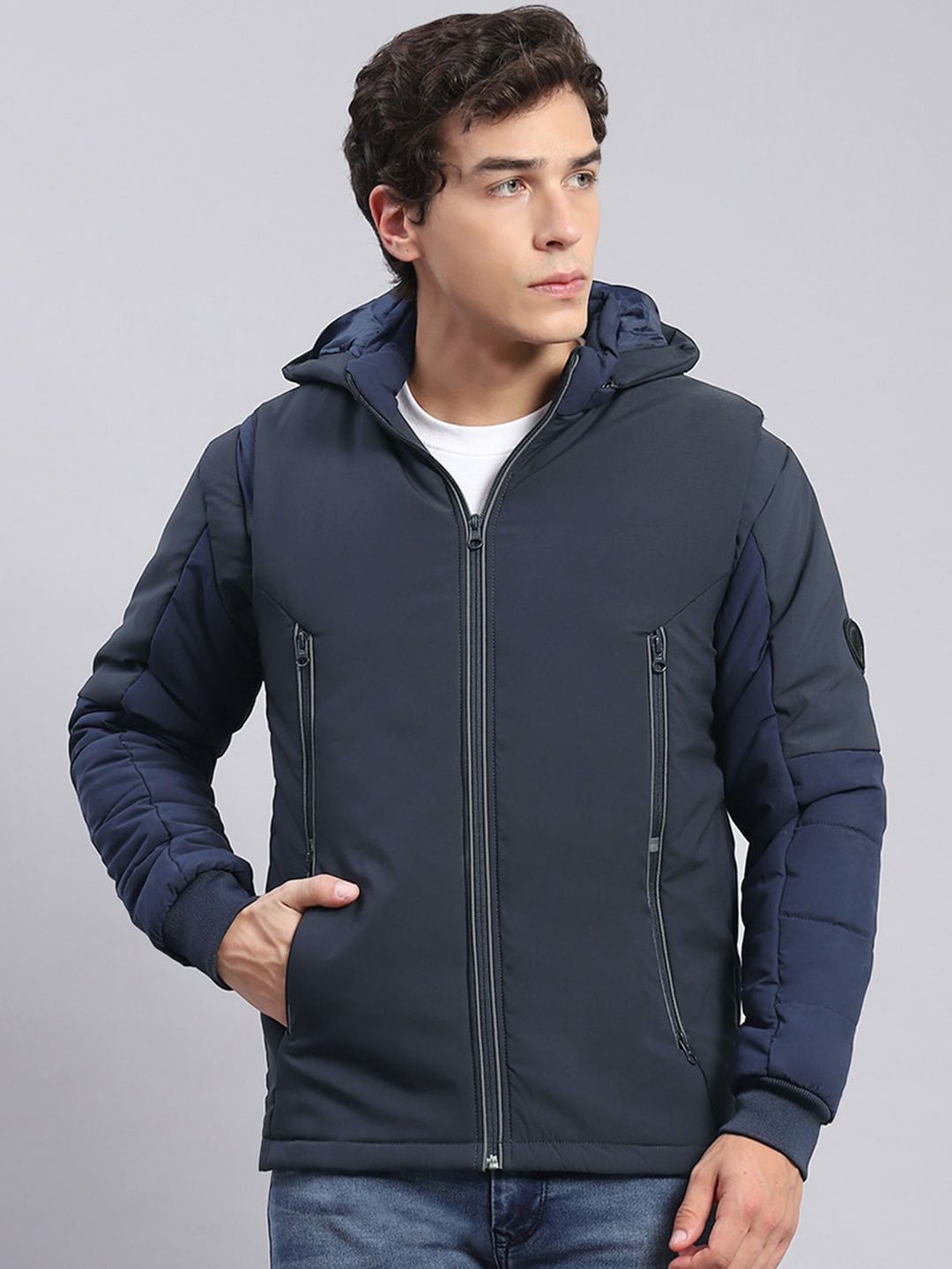 

Monte Carlo Men Navy Blue Lightweight Padded Jacket