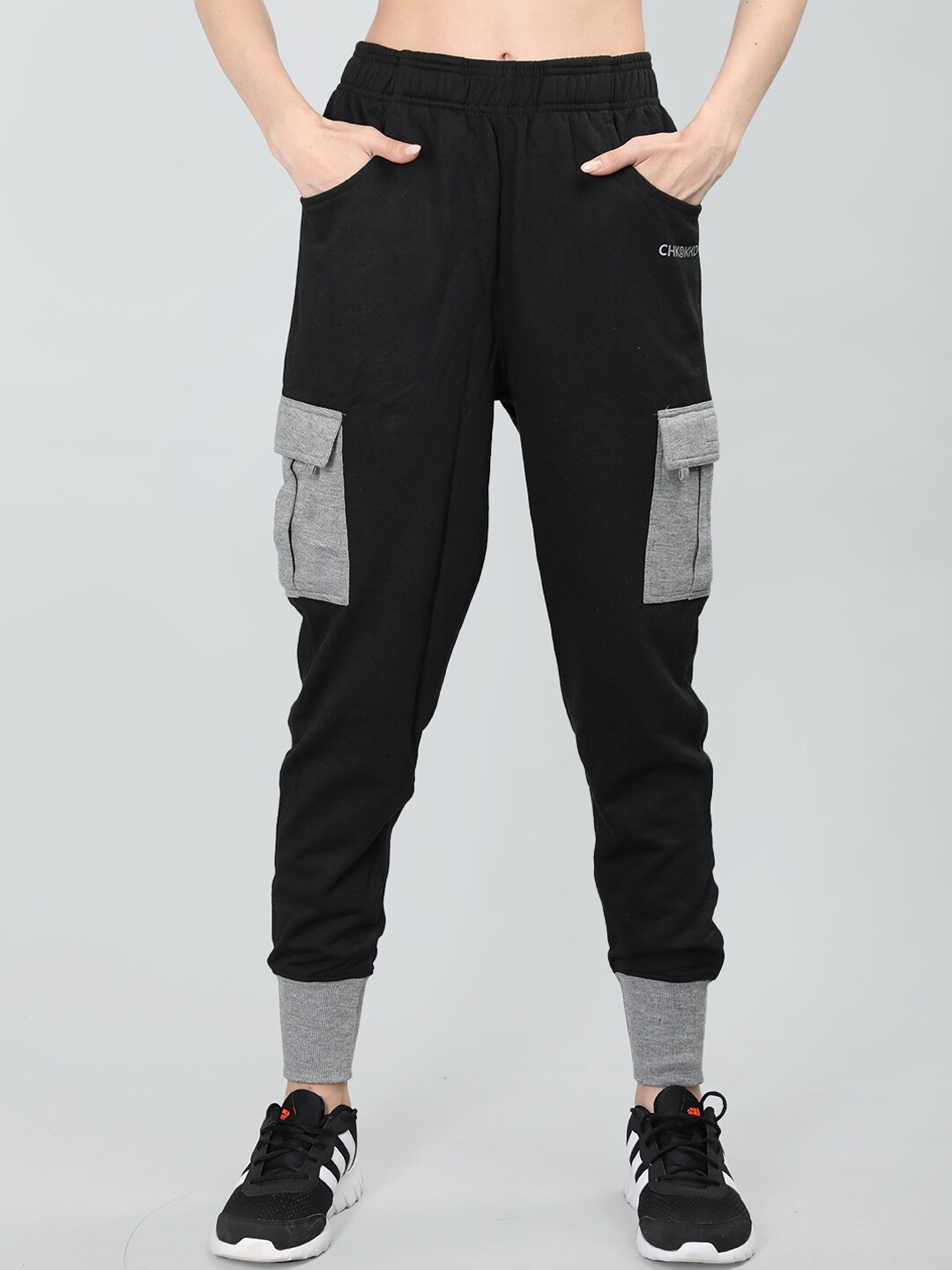 

CHKOKKO Women Anti-Microbacterial Sports Joggers, Black