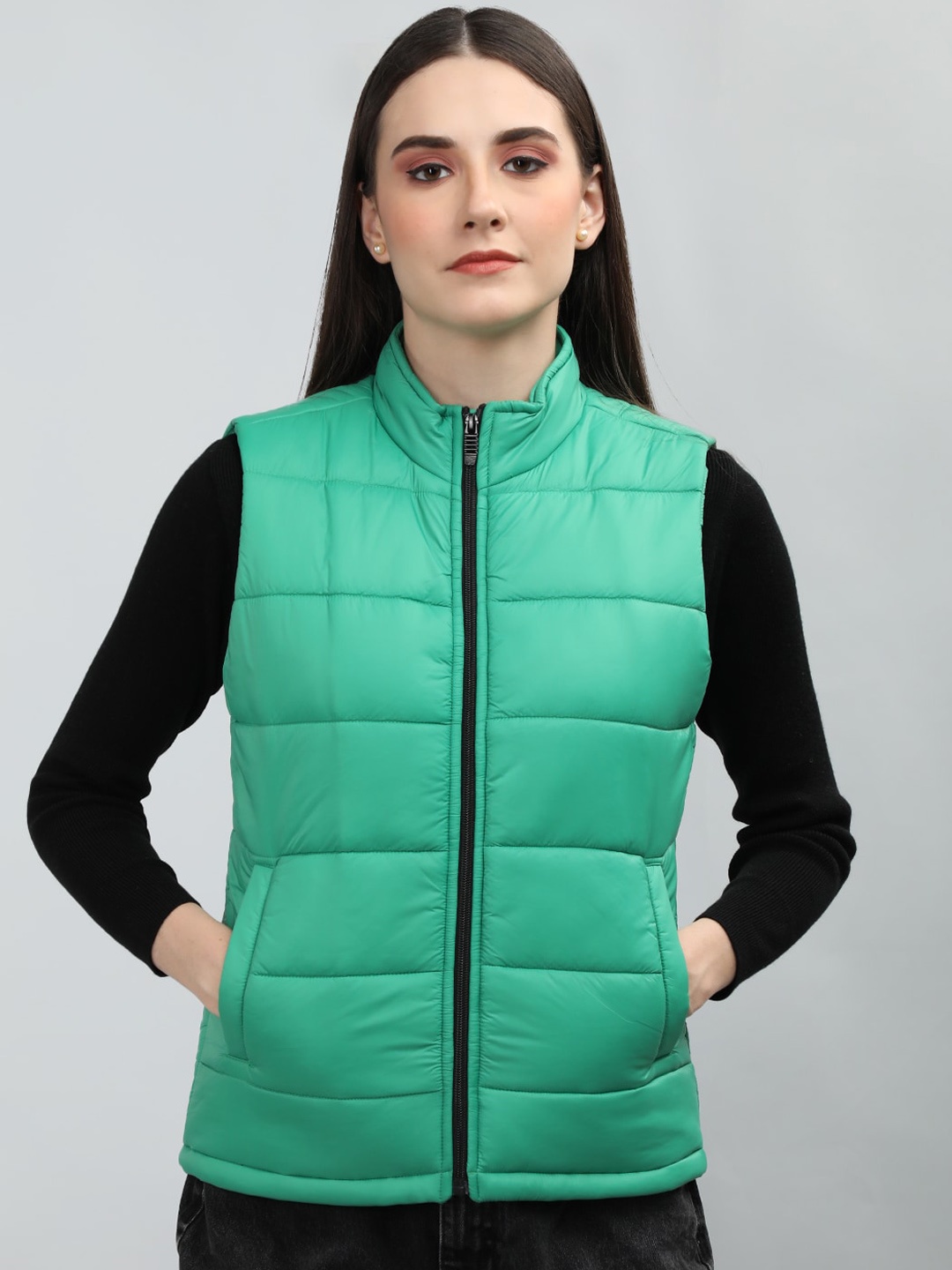 

CHKOKKO Lightweight Sleeveless Puffer Jacket, Green