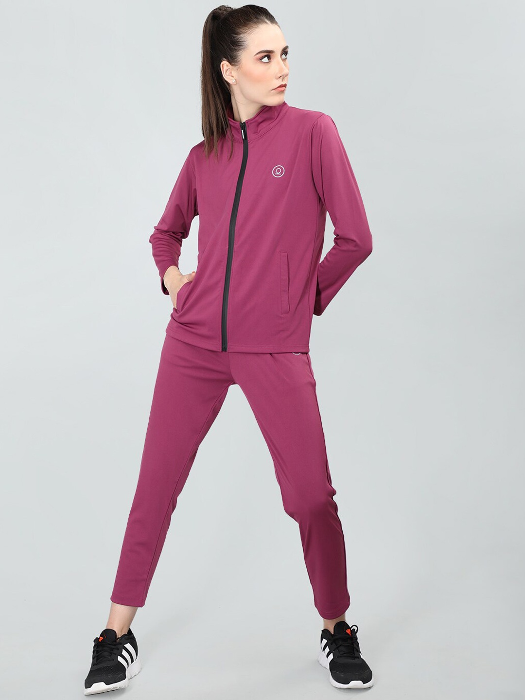 

CHKOKKO Women 4-Way Stretchable Tracksuit, Pink