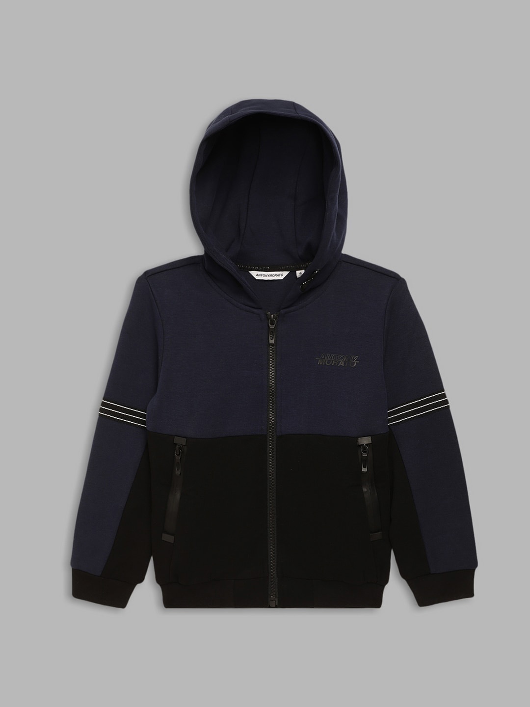 

Antony Morato Boys Colourblocked Hooded Cotton Sweatshirt, Green