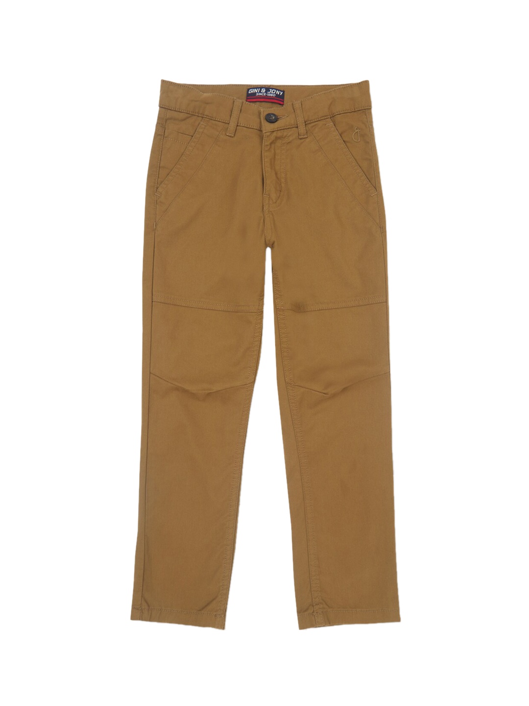 

Gini and Jony Boys Cotton Chinos Trousers, Brown