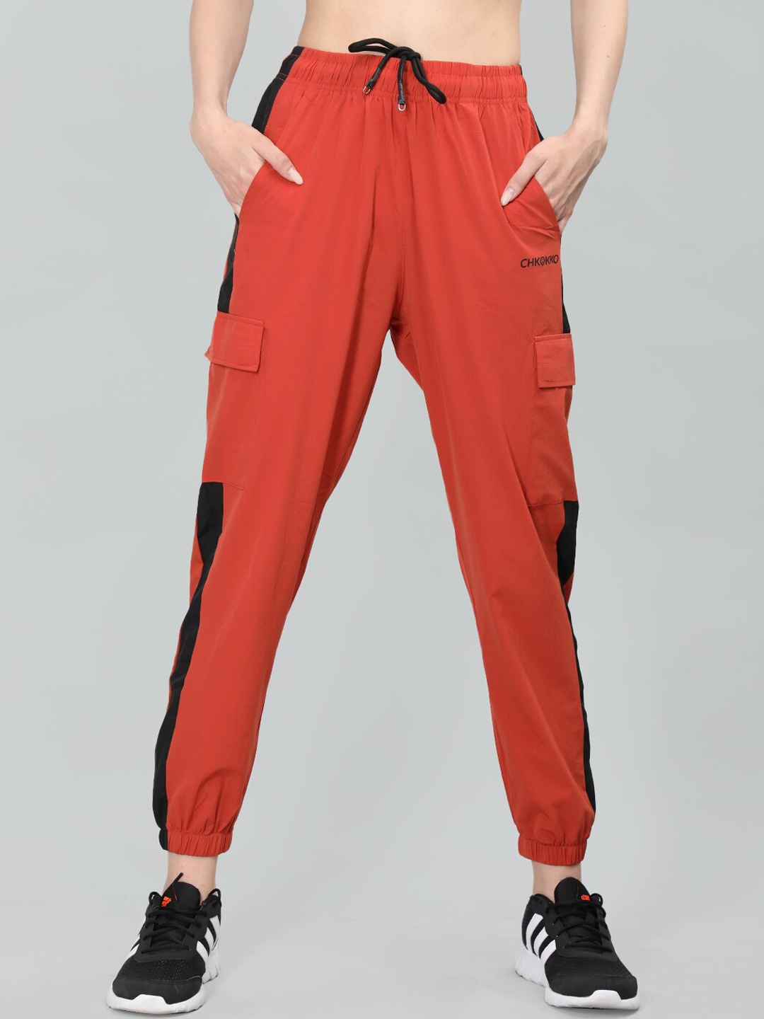 

CHKOKKO Women Anti-Microbacterial Sports Joggers, Orange