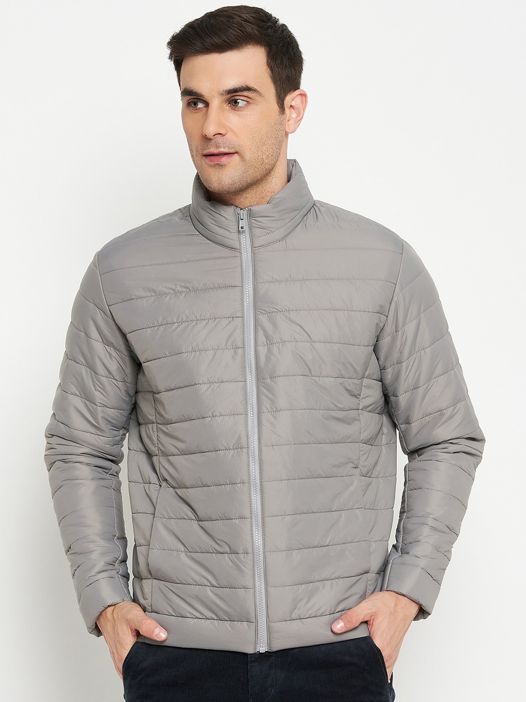 

Cantabil Men Grey Lightweight Padded Jacket