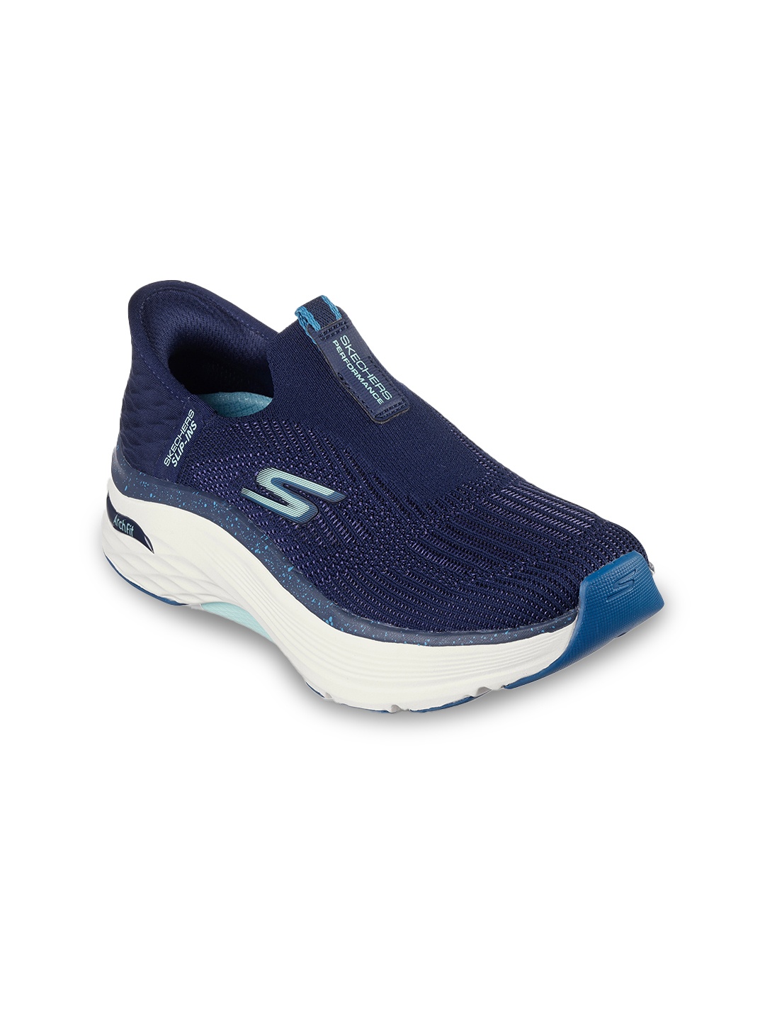 

Skechers Women Slip-ins Max Cushioning Arch Fit - Fluidity Running Sports Shoes, Navy blue