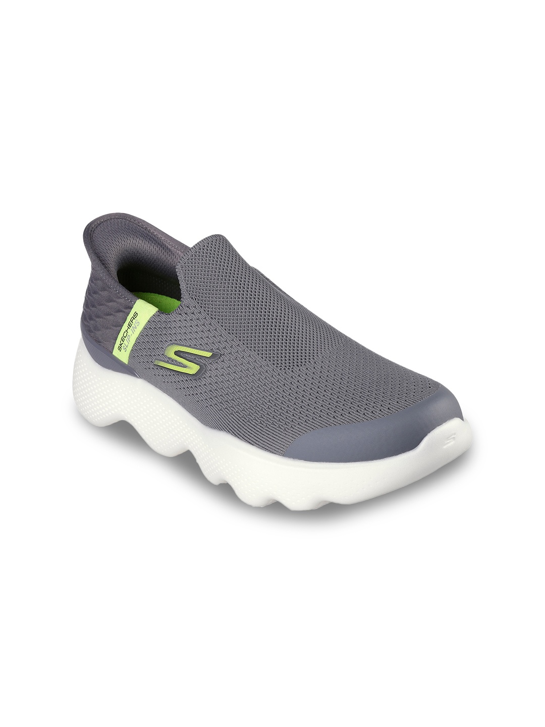 

Skechers Men Slip-ins: GO WALK Massage Fit - Current Walking Shoes, Grey