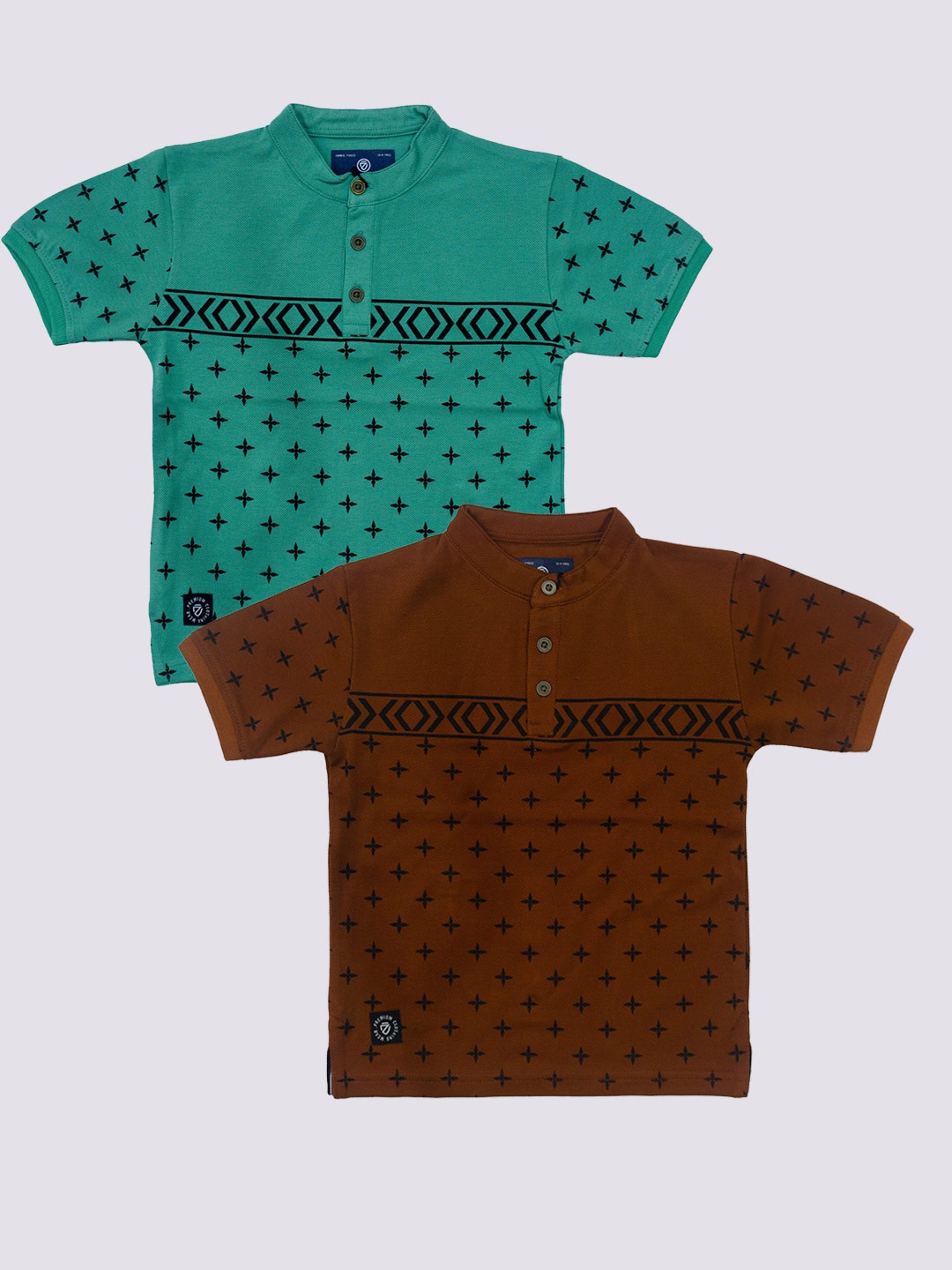 

BAESD Boys Pack Of 2 Printed Cotton T-shirt, Green