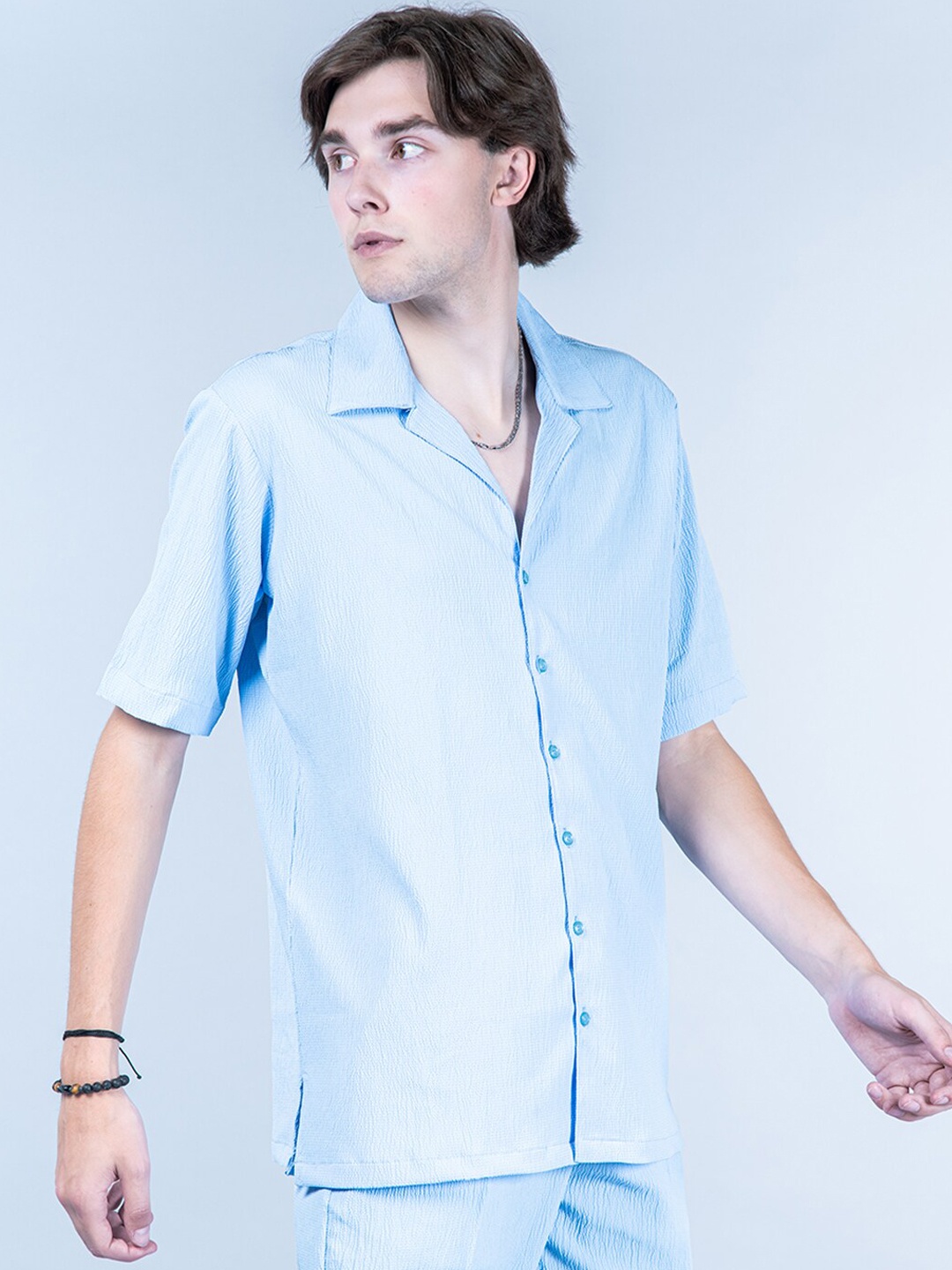 

Tistabene Shirt Collar Oversized Shirt With Trouser, Blue