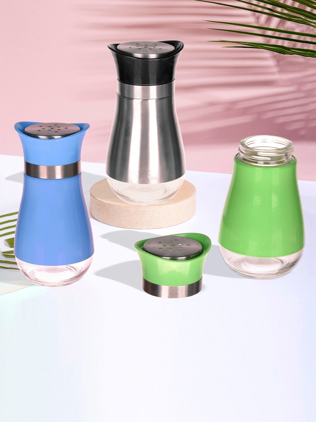 

Kuber Industries 3 Pieces Stainless Steel Pepper Shaker Box, Multi