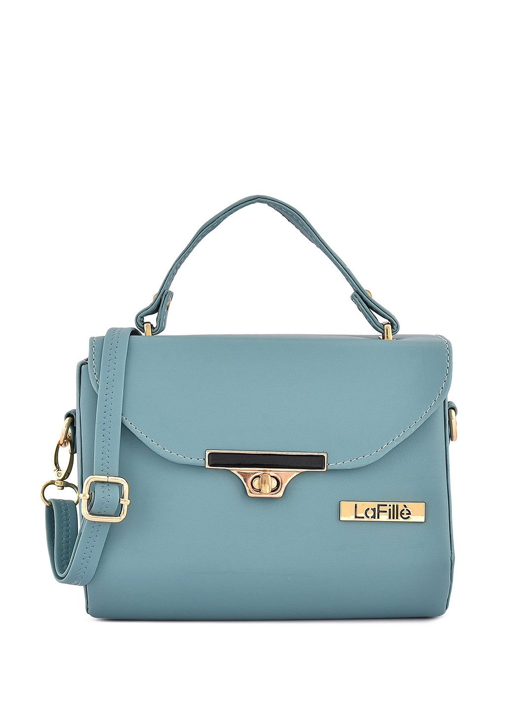 

LaFille PU Structured Sling Bag, Turquoise blue