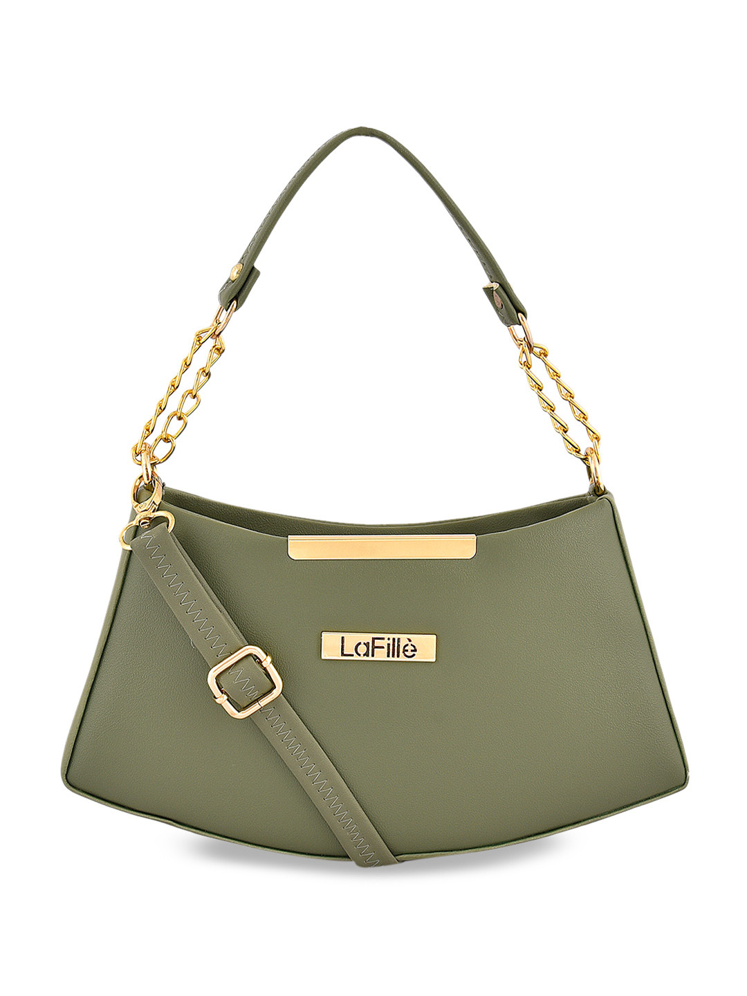 

LaFille Green PU Structured Sling Bag