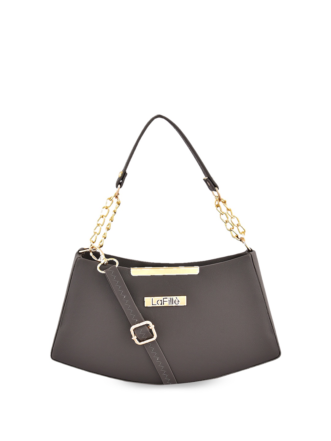 

LaFille Grey PU Structured Handheld Bag