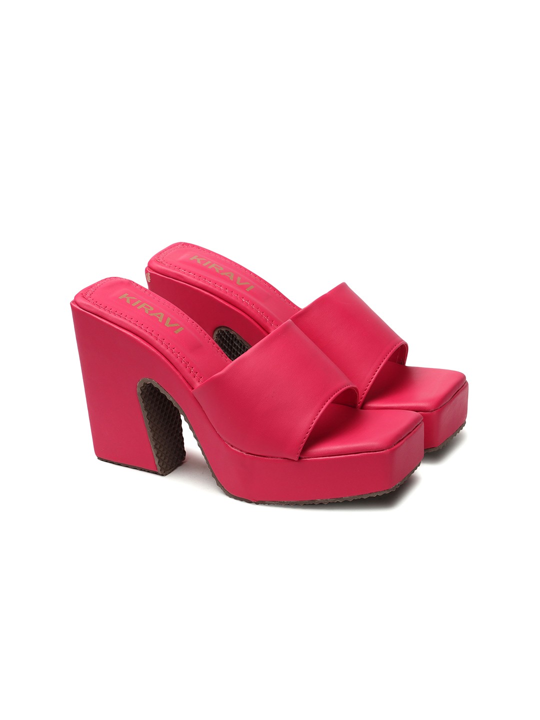 

KIRAVI Open Toe Platform Heels, Pink