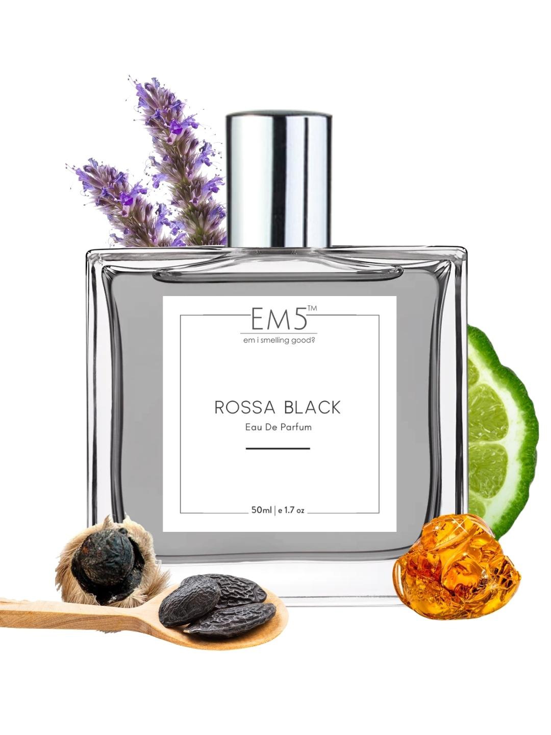 

EM5 Rossa Black Eau De Parfum - 50ml, Transparent