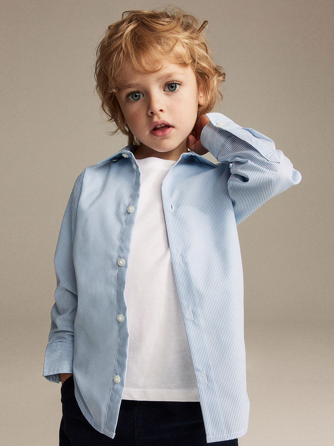 

H&M Boys Easy Iron Shirts, Blue