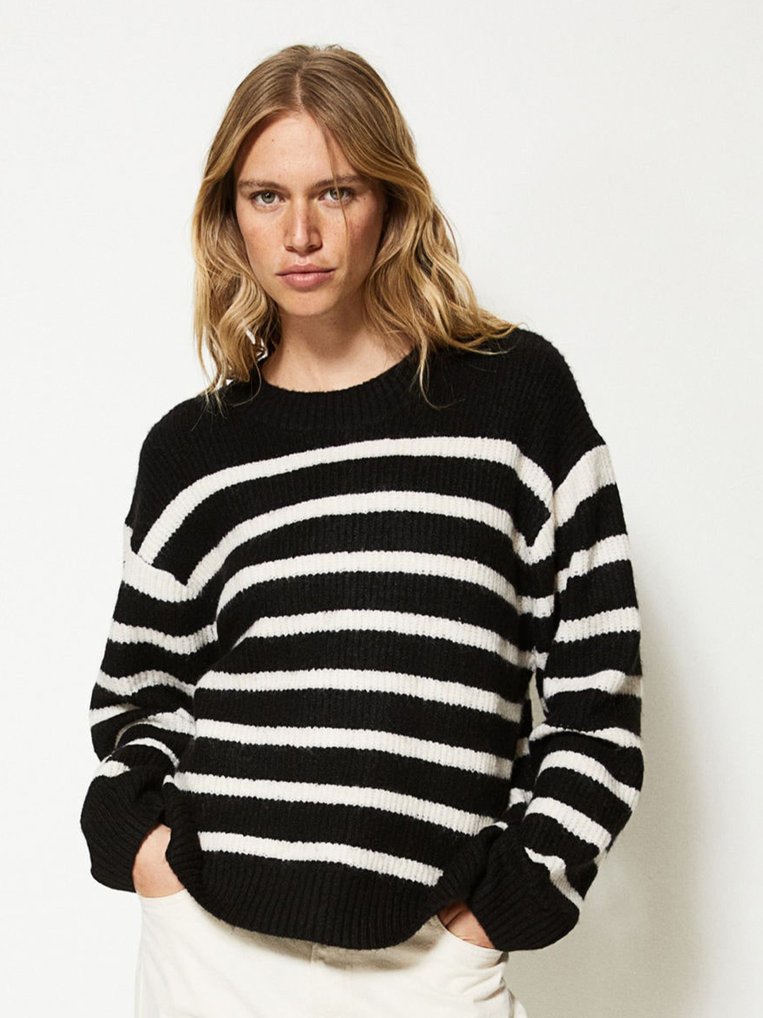 

H&M Rib-Knit Jumper, Black