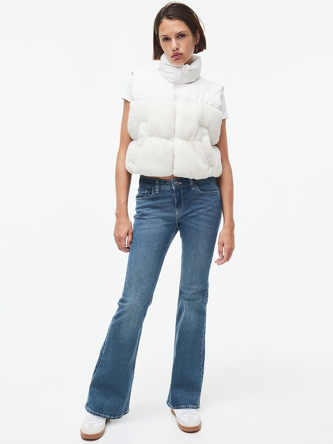 

H&M Women Flared Low Jeans, Blue