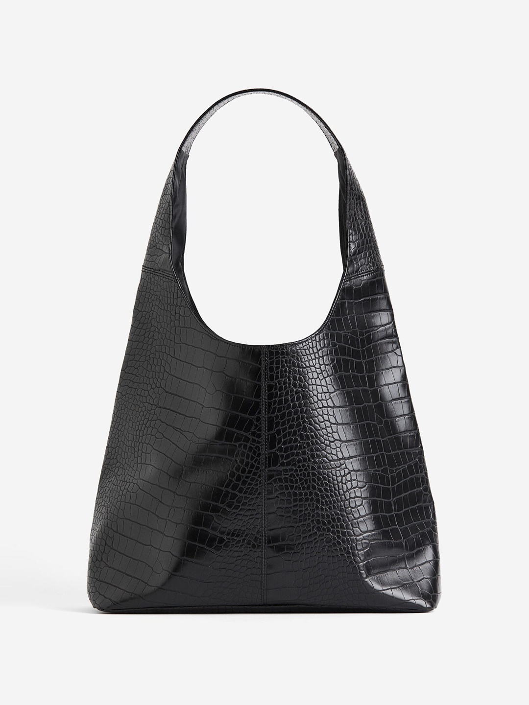 

H&M Coated Shoulder Bag, Black