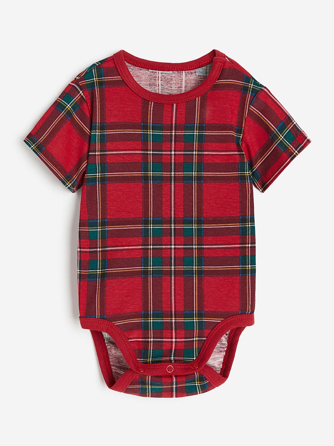 

H&M Infant Girls Short-Sleeved Bodysuit, Red