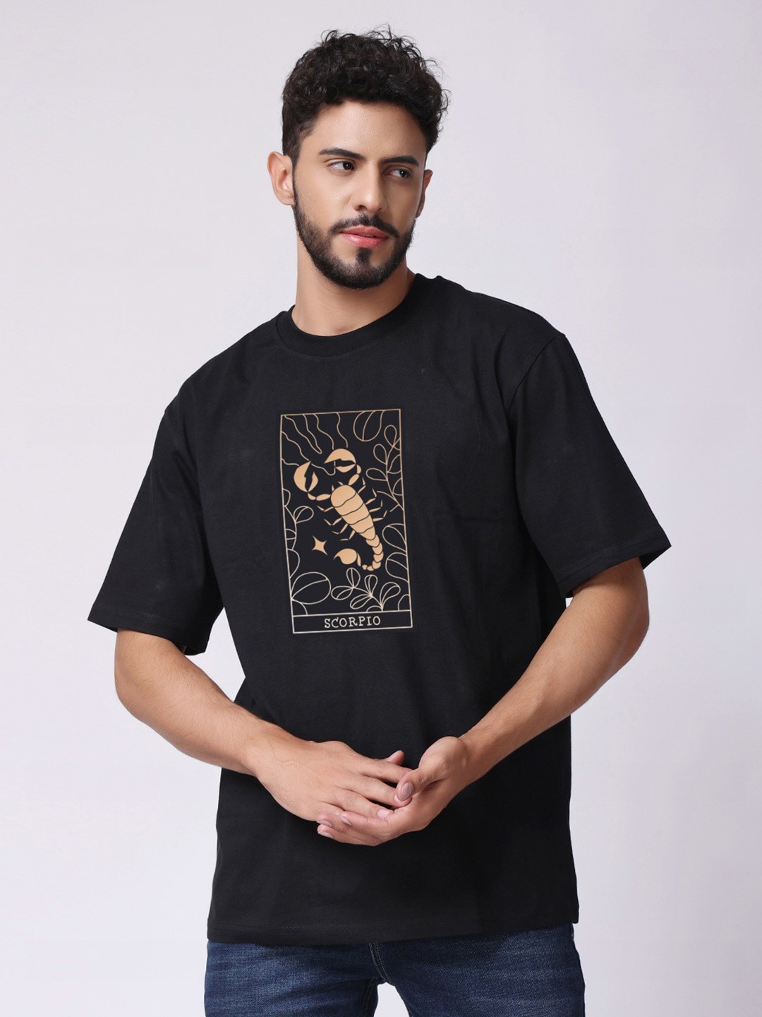 

The Label Bar Graphic Printed Cotton Oversized T-shirt, Black