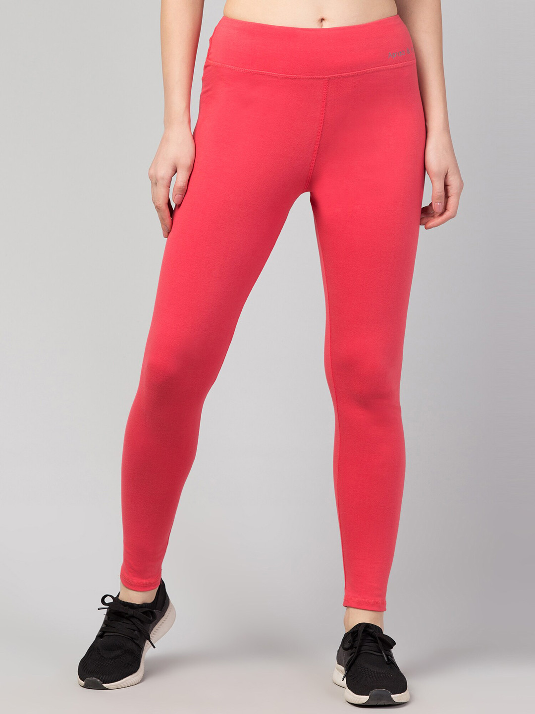 

Apraa & Parma Women Slim Fit High-Rise Ankle Length Tights, Pink