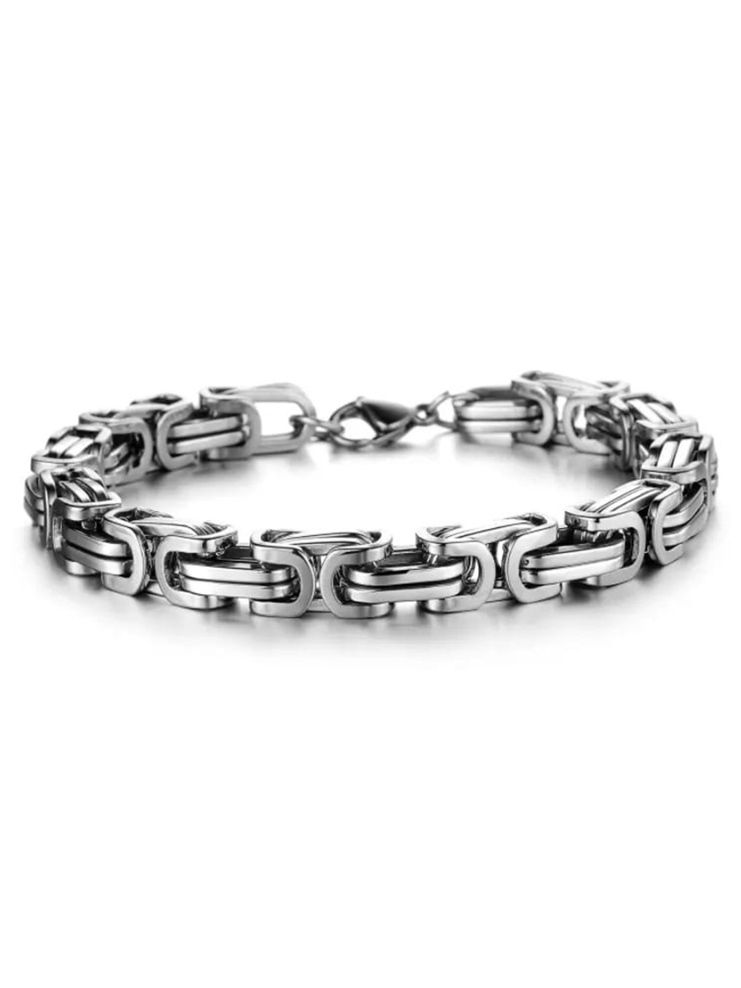 

MEENAZ Men Silver Plated Link Bracelet