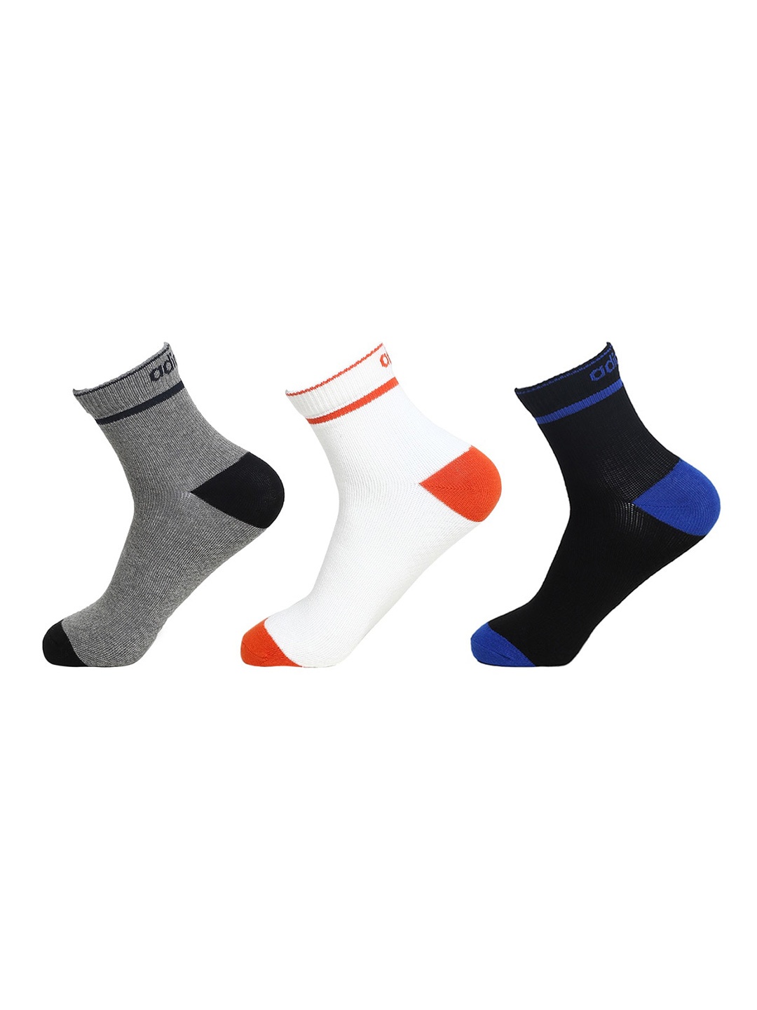 

ADIDAS Men Pack Of 3 Patterned Ankle Length Socks, Black